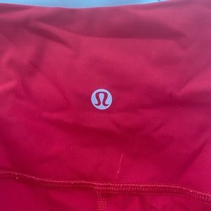 red lululemon leggings